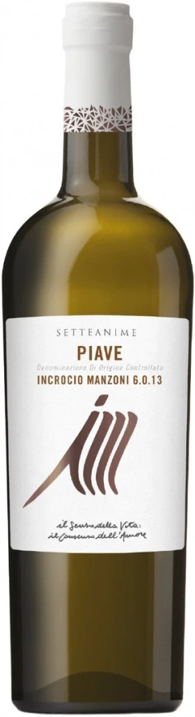 Вино Setteanime, Incrocio Manzoni 6.0.13, Piave DOC, 2018