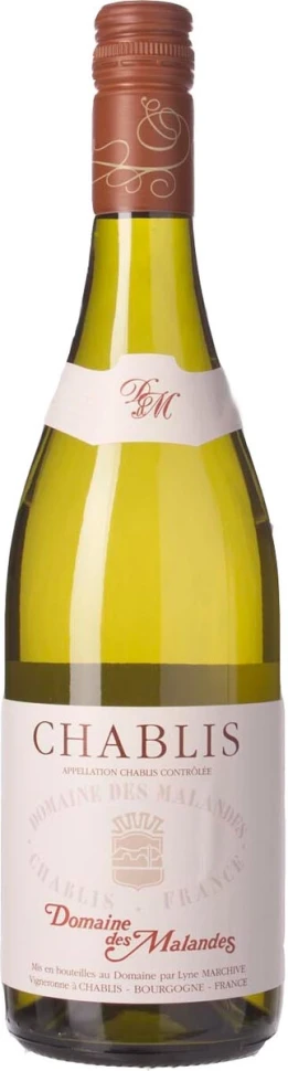 Вино Domaine des Malandes, Chablis AOC, 2013, 375 мл