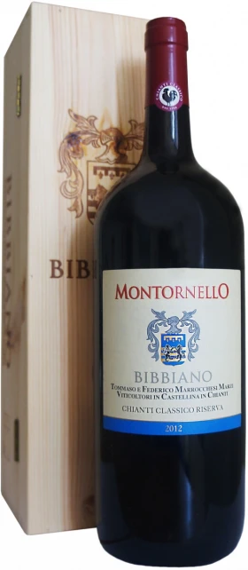 Вино Bibbiano, Montornello, Chianti Classico Riserva DOCG, 2012, wooden box, 1.5 л