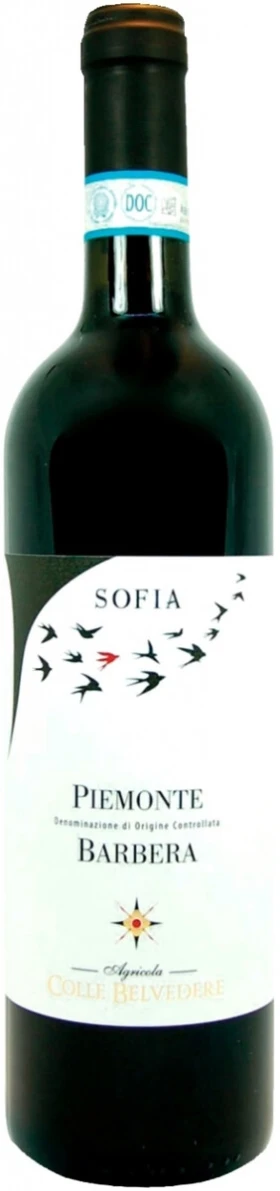 Вино Colle Belvedere, Sofia Barbera, Piemonte DOC, 2019