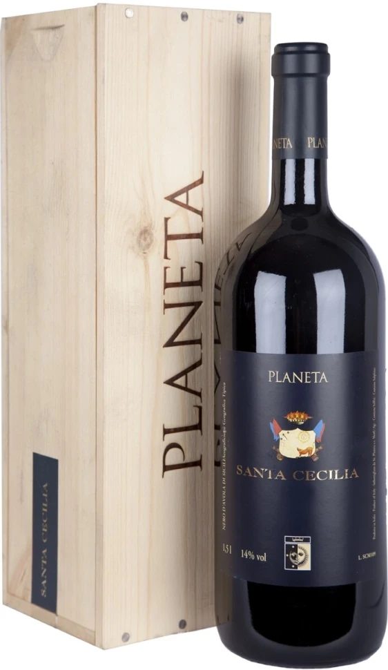 Вино Planeta, Santa Cecilia, Sicilia IGT, 2008, wooden box, 1.5 л