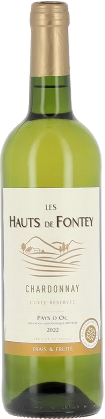 Вино Les Hauts de Fontey Cuvee Reservee Chardonnay, Pays d'Oc IGP, 2022