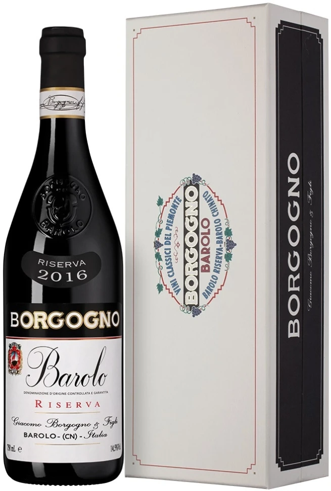 Вино Borgogno, Barolo Riserva DOCG, 2016, gift box