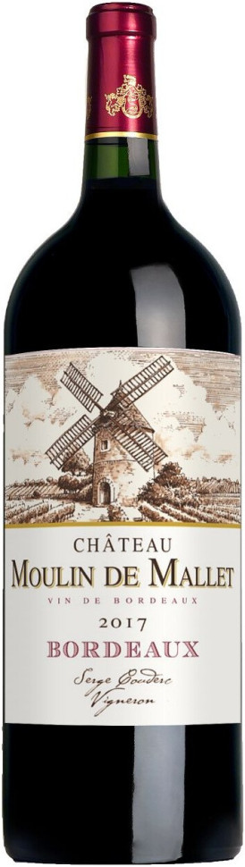 Вино Chateau Moulin de Mallet Bordeaux AOC 2017 1500 мл