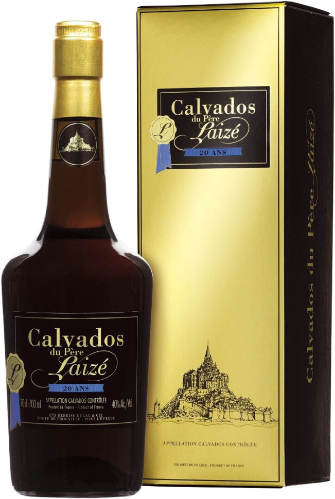 Кальвадос Calvados du pere Laize 20 Ans gift box 700 мл