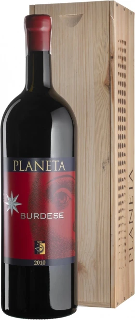 Вино Planeta, Burdese, Sicilia IGT, 2010, wooden box, 3 л