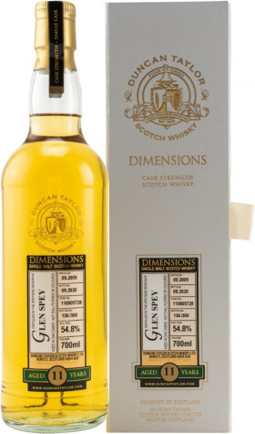 Виски Glen Spey 11 Years Old 54 8% Dimensions 2009 gift box 700 мл