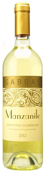 Вино Gabbas, Manzanile, Vermentino di Sardegna DOC, 2012