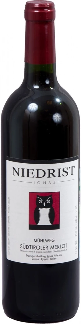 Вино Niedrist, Muhlweg Merlot, Sudtiroler DOC, 2009