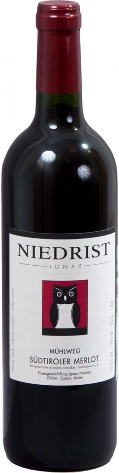 Вино Niedrist, Muhlweg Merlot, Sudtiroler DOC, 2009