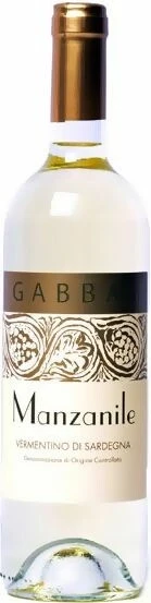 Вино Gabbas, Manzanile, Vermentino di Sardegna DOC, 2013