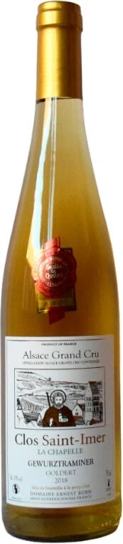 Вино Gewurztraminer La Chapelle Clos Saint Imer AOC Grand Cru Goldert, 2018