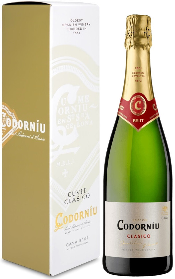 Игристое вино Codorniu Clasico Brut gift box