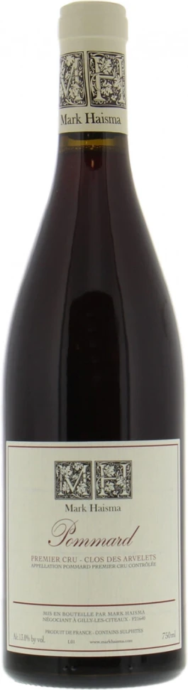 Вино Mark Haisma, Pommard Premier Cru Clos des Arvelets AOC, 2022