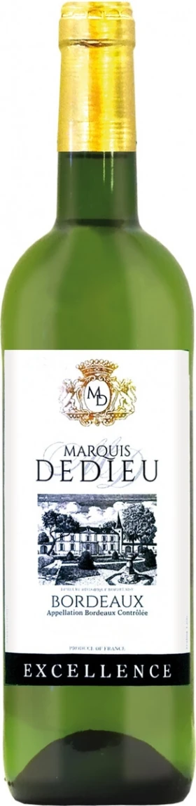 Вино "Marquis Dedieu" Blanc Sec, Bordeaux AOC, 2017