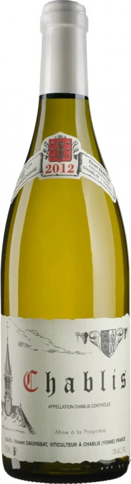 Вино Domaine Rene & Vincent Dauvissat, Chablis AOC, 2012