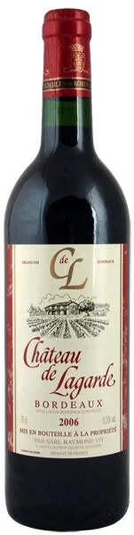 Вино Chateau de Lagarde, Bordeaux Supereur AOC, 2006