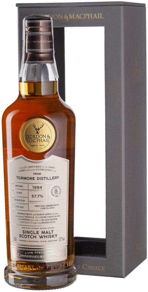 Виски Tormore Connoisseur s Choice Cask Strength 57 7% 1994 gift box 700 мл