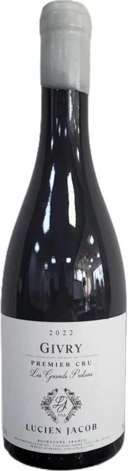 Вино Lucien Jacob, Givry Premier Cru Les Grands Pretans AOC, 2022