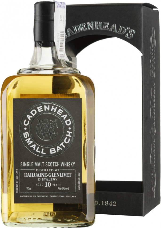 Виски Cadenhead Dailuaine-Glenlivet 10 Years 59 9% 2008 gift box 700 мл