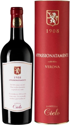 Вино Cielo e Terra, Appassionatamente Rosso, Veneto IGT, 2016, gift tube