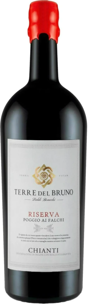 Вино Terre del Bruno, Riserva Poggio ai Falchi, Chianti DOCG, 2018, 3 л