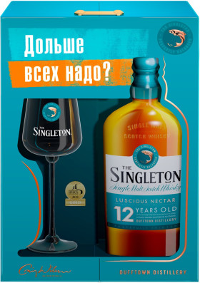 Виски Singleton of Dufftown 12 Years Old gift box with glass 700 мл