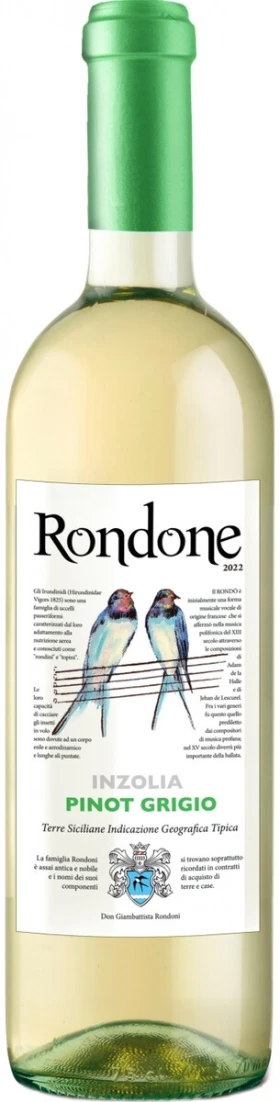 Вино Settesoli, Rondone Inzolia Pinot Grigio, Terre Siciliane IGP, 2022