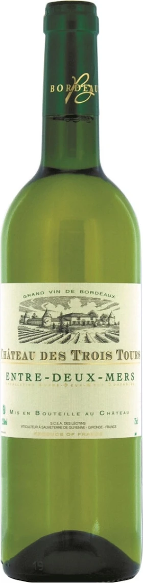 Вино Chateau des Trois Tours Blanc, Entre-Deux-Mers AOC, 2015
