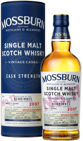 Виски Mossburn Vintage Casks No 11 Benrinnes 2007 in tube 700 мл