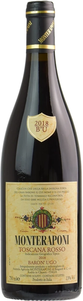 Вино Monteraponi, Baron' Ugo, Toscana Rosso IGT, 2018