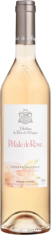 Вино Chateau La Tour de L'Eveque, Petale de Rose, Cotes de Provence AOC, 2022