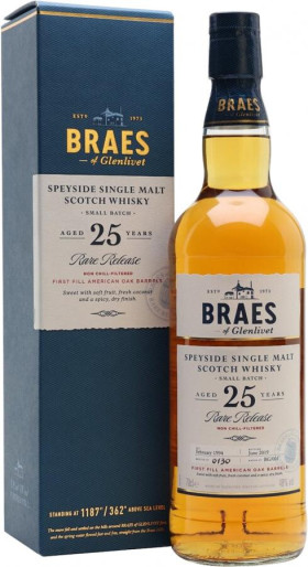 Виски Braes of Glenlivet 25 Years Old gift box 700 мл