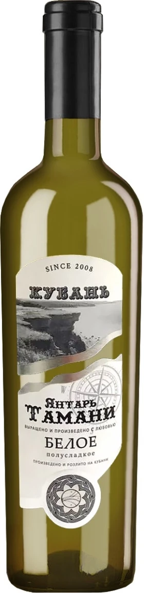 Вино "Янтарь Тамани" Белое полусладкое
