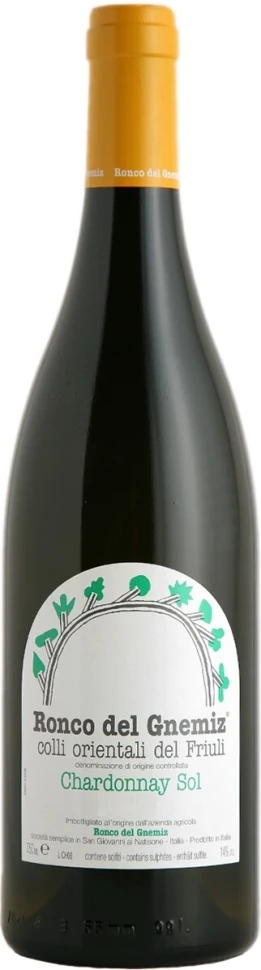 Вино Ronco Del Gnemiz, Chardonnay Sol, 2010