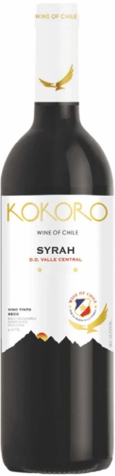 Вино "Kokoro" Syrah, Valle Central DO