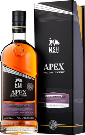 Виски M&amp;H Apex Peated Fortified Red Wine Cask gift box 700 мл