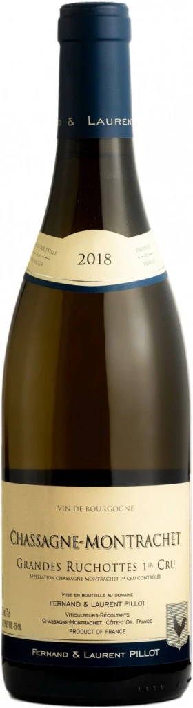 Вино Domaine Fernand &amp; Laurent Pillot, Chassagne Montrachet 1er Cru Grandes Ruchottes AOC, 2018