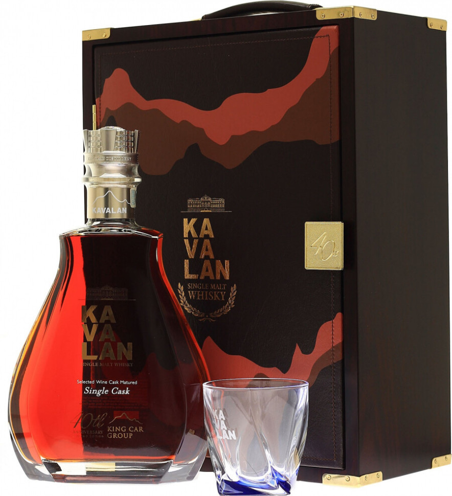 Виски Kavalan 40-th Anniversary gift set with glass 1500 мл