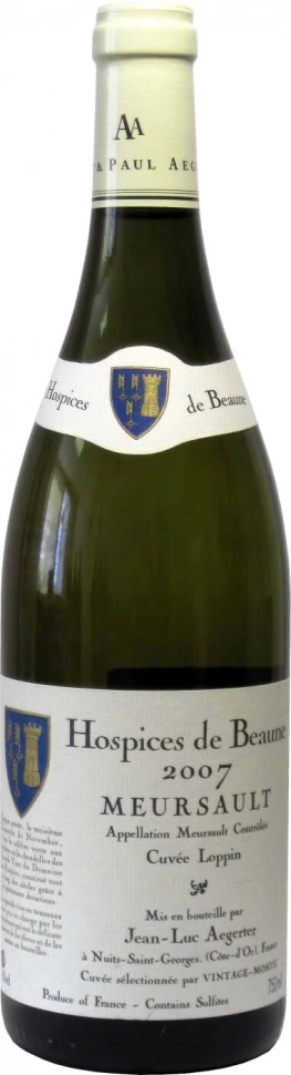 Вино Aegerter, Meursault Hospices de Beaune Cuvee Loppin, 2007