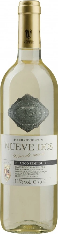 Вино Bodegas Lozano, "Nueve Dos" Blanco Semidulce