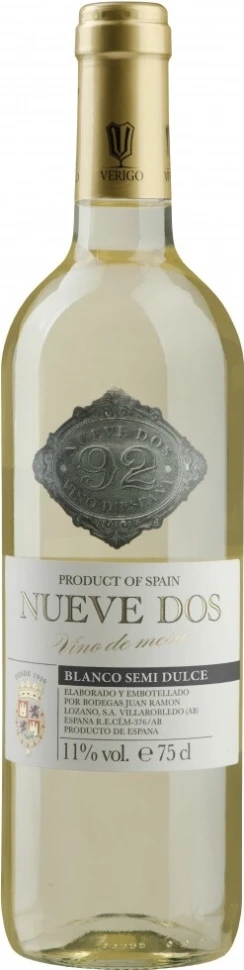 Вино Bodegas Lozano, "Nueve Dos" Blanco Semidulce