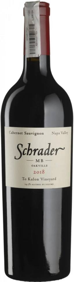 Вино Schrader, MB Cabernet Sauvignon, 2018