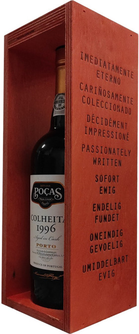 Портвейн Pocas Colheita Porto 1996 wooden box