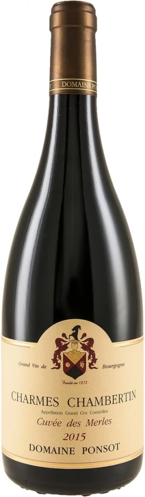 Вино Domaine Ponsot, Charmes Chambertin Grand Cru Cuvee des Merles AOC, 2015