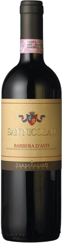 Вино Terre da Vino, San Nicolao, Barbera d'Asti DOCG, 2018