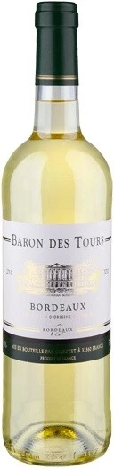 Вино "Baron des Tours" Bordeaux AOC Blanc
