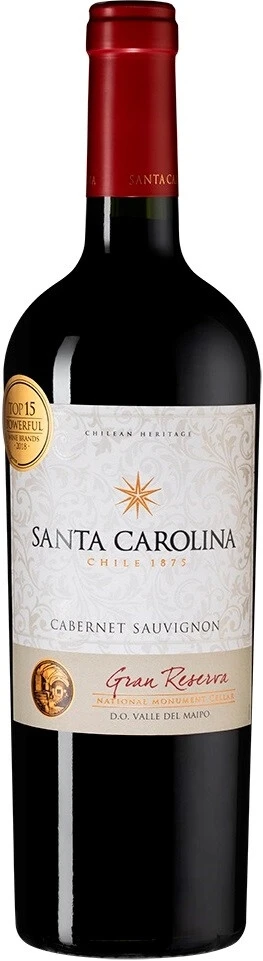 Вино Santa Carolina, Gran Reserva Cabernet Sauvignon, Valle del Maipo DO, 2019