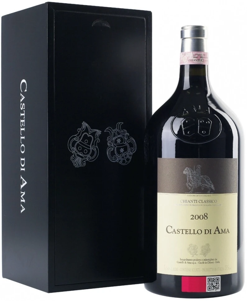 Вино Castello di Ama, Chianti Classico DOCG, 2008, wooden box, 3 л