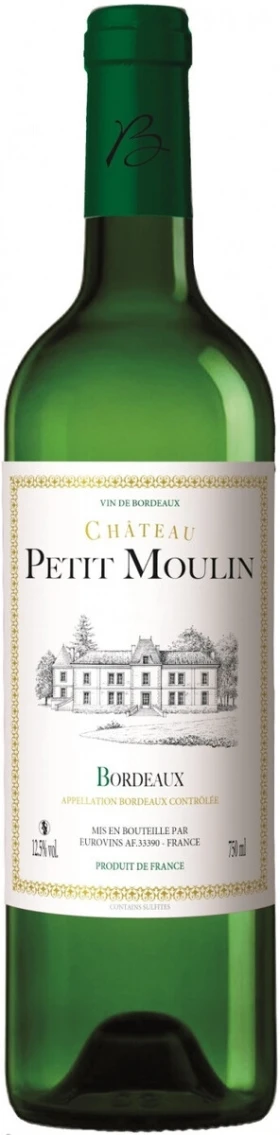 Вино "Chateau Petit Moulin" Blanc, Bordeaux AOC, 2019
